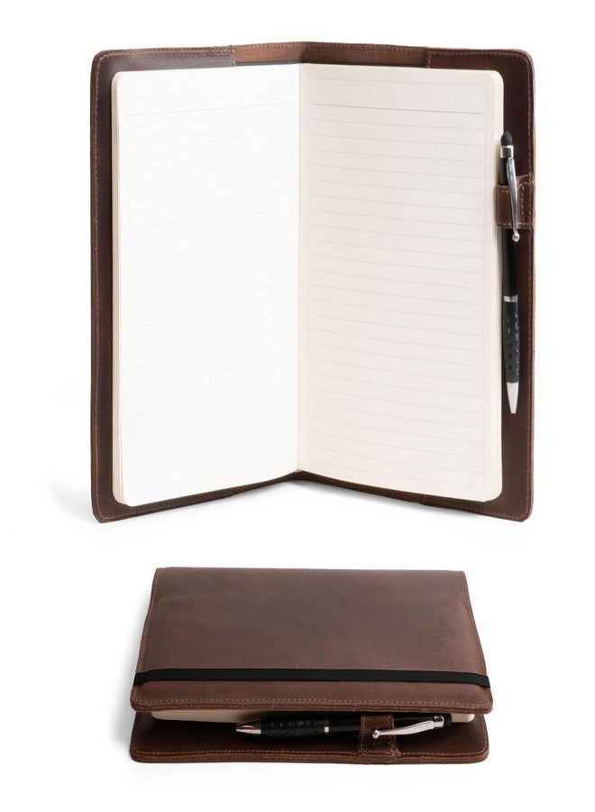 Hide & Drink, Case for Hardcover Leuchtturm A5 (5.75 x 8.25 in.) Notebook, Protective Cover for Journal, Personal Planner, Full Grain Leather, Handmade Writing Accessory (Bourbon Brown, A5) - Image 1